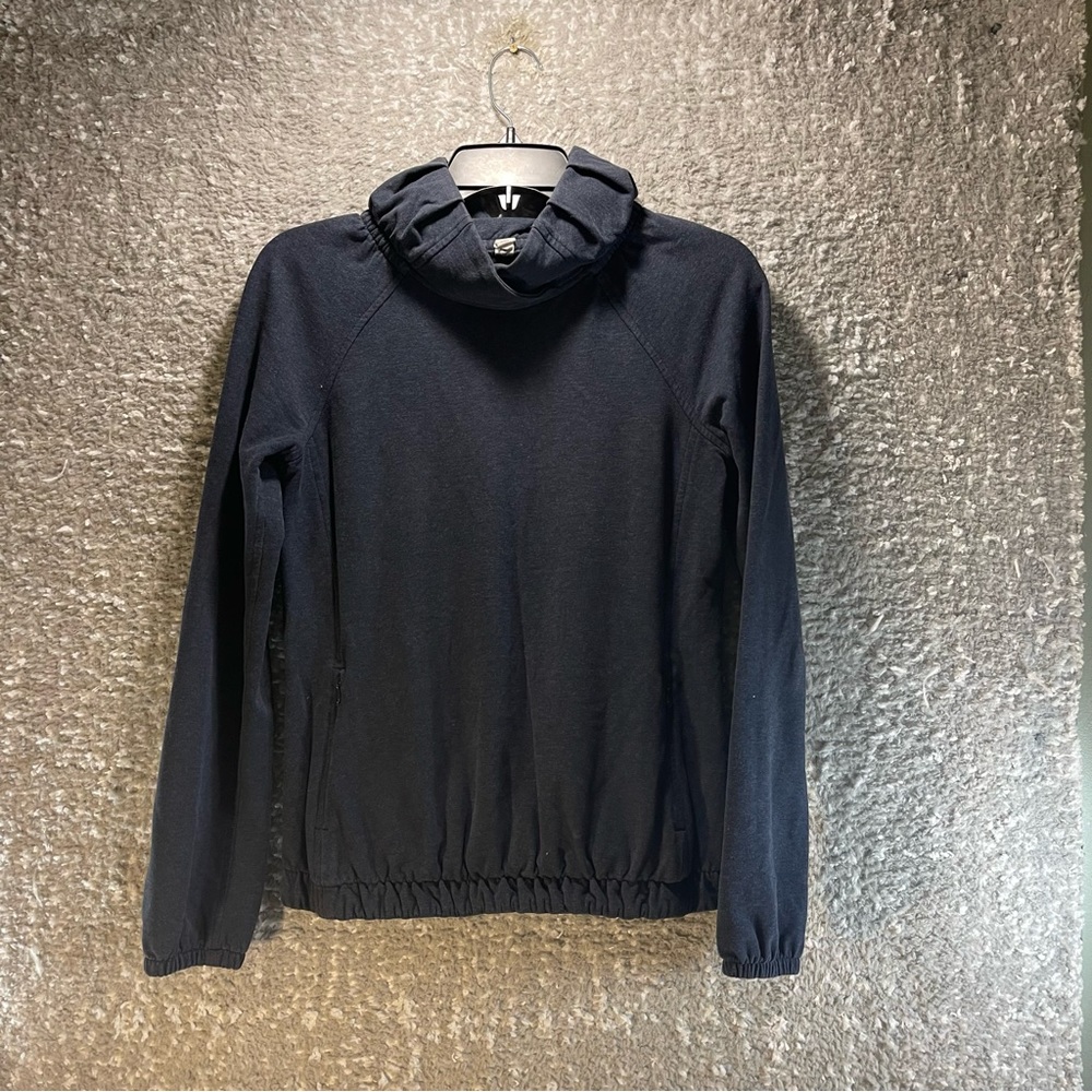 Lululemon After All Pullover Heathered Naval Blue French Terry Women’s Size 2